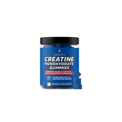 Kreatin Monohydrate Gummies Pack of 120 Gummies Boost Muscle Strength, energy support supplement.