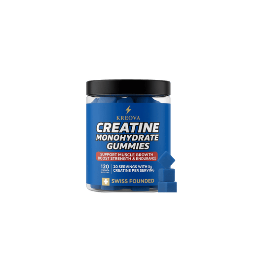 Kreatin Monohydrate Gummies Pack of 120 Gummies Boost Muscle Strength, energy support supplement.