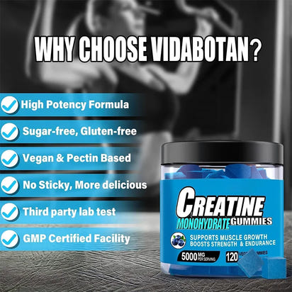 Powerful Strength Support High Quality Creatine Monohydrate Gummy Creatine for Muscle Recovery