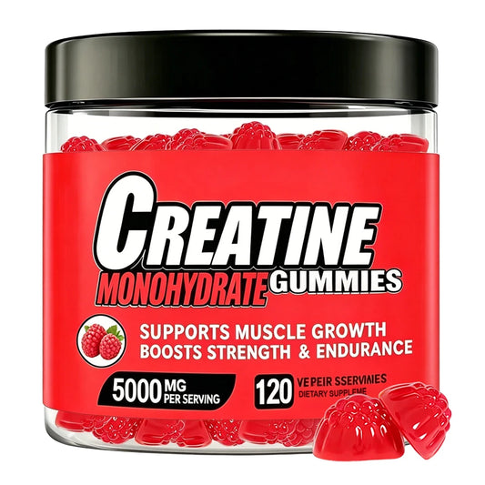 Kreatin Monohydrat für Frauen - 5000mg vegane Gummibärchen zur Unterstützung von Muskelwachstum und Ausdauer