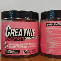 Vegan Creatine Monohydrate Gummies, 5000 mg per serving, supports muscle growth and boosts strength.