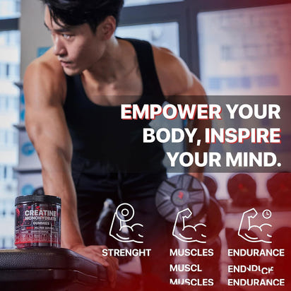 creatine gummies and vitamins für Muskelstärkung und Ausdauersteigerung während des Trainings.
